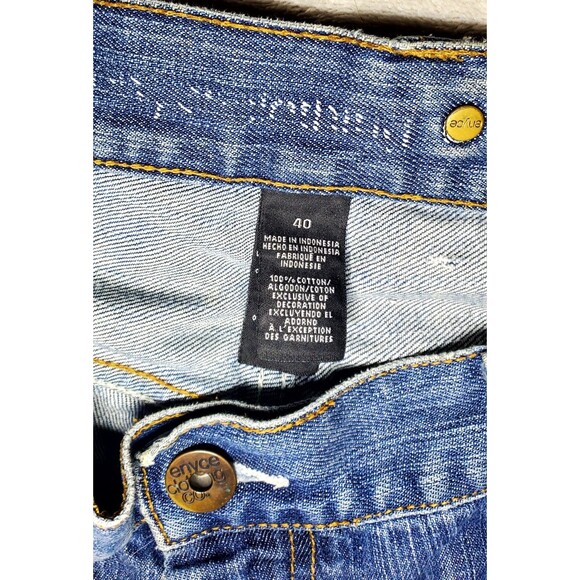 VTG 90s Baggie Jeans Men’s 40 – Distressed Hip Hop Grunge Streetwear Denim Y2K - Picture 16 of 16